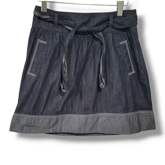 Ann Taylor LOFT Petites women's blue denim a-line skirt  - 8P - Picture 1 of 7